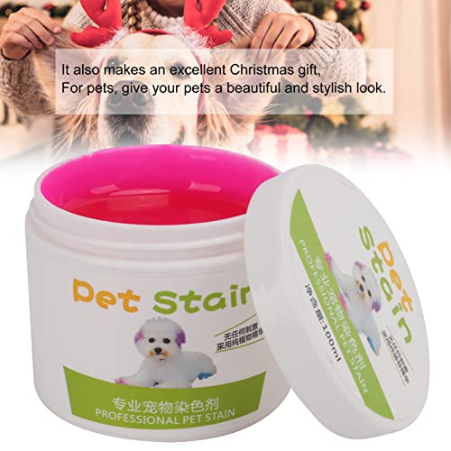 Pet Hair Coloring Cream, Dog Hair Dye Cream Plant Extract Bright Color Large Capacity for Pet Dogs(Cherry blossom powder) - Image 4