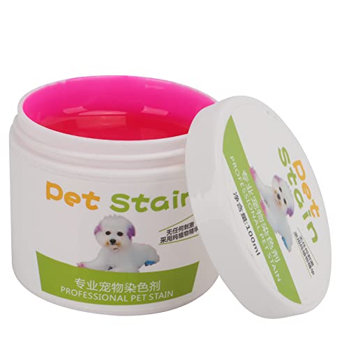 Pet Hair Coloring Cream, Dog Hair Dye Cream Plant Extract Bright Color Large Capacity for Pet Dogs(Cherry blossom powder) - Image 6