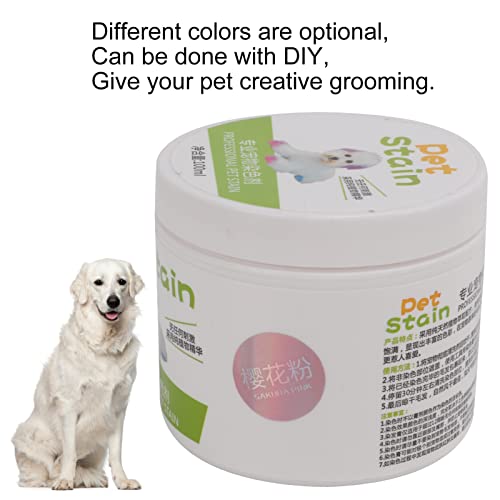 Pet Hair Coloring Cream, Dog Hair Dye Cream Plant Extract Bright Color Large Capacity for Pet Dogs(Cherry blossom powder) - Image 5