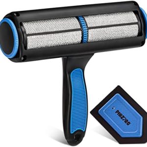 **Pet Hair Remover Set with Mini Detailing Brush for Carpets, Couches, Beds, and Car Seats**