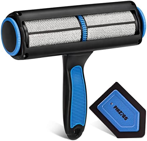 **Pet Hair Remover Set with Mini Detailing Brush for Carpets, Couches, Beds, and Car Seats**