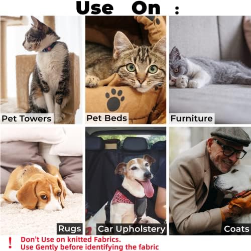 Pet Hair Remover, Special Multi Fabric Edge and Carpet Scraper, Quick Dog Hair Remover, Cat Hair Remover for Couch, Pet Towers and Rugs - Image 4