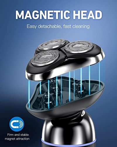 PFAY Electric Razor for Men with Detachable Head, Waterproof, Rechargeable, Fast Charging, Includes Trimmer - Image 4