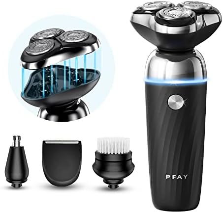 PFAY Electric Razor for Men with Detachable Head, Waterproof, Rechargeable, Fast Charging, Includes Trimmer
