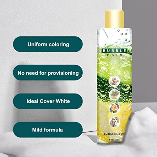 Plant Bubble Hair Dye Shampoo, Instant Natural Hair Color Cream for Women and Men, 200ml - Image 3