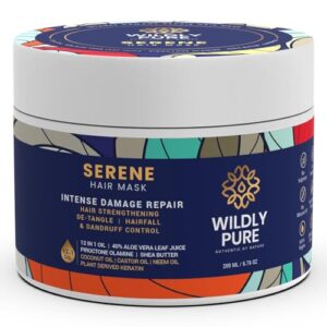 Plant Keratin Spa Hair Mask |7 Days Deep Conditioning| Rich in 12 Oils 40% Aleo Juice Argan Olive Shea Butter| For Dry| Spa cream for Ultra Smoothening, No Sulphate Paraben| 200mL [Serene]