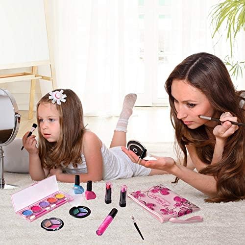 Playkidz Real Washable Play Make Up Set for Princess - Kids Makeup Kit for Girls Non Toxic - Full Makeup Dress Up Set with Bag. (11 PC) - Image 7