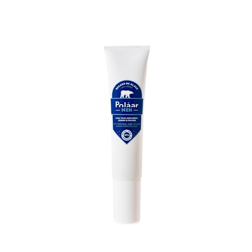 Polåar Men - Icy Looks - Anti-Aging, Anti-Dark Circles Eye Care with Siberian Ginseng - Eye Contour for Men - Fragrance-Free - 97% Natural, Vegan, Cruelty Free, Made in France - 0.5 Fl Oz
