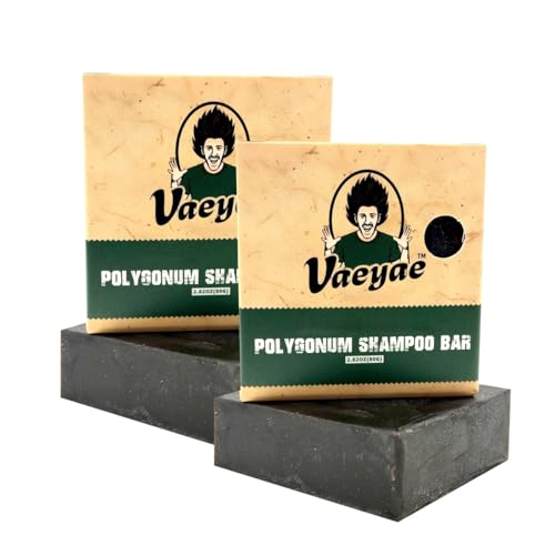 Polygonum Multiflorum Solid Shampoo Bar For Thinning Hair Darking, Organic He Shou Wu Gray Hair Loss Reverse Products, Plant Conditioner Soap For Men & Women 2pcs