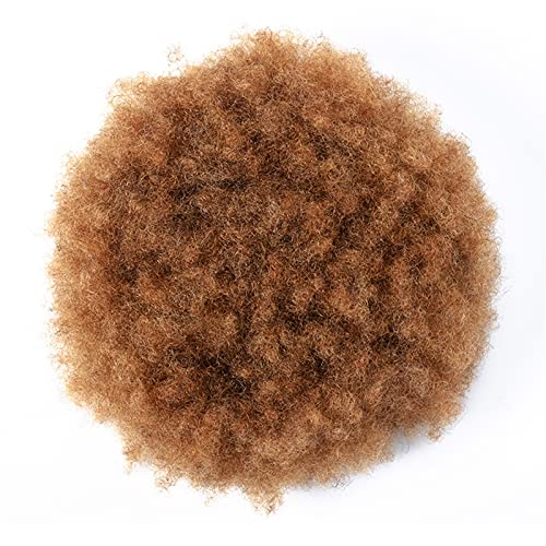 Ponytail Extension Human Hair Ponytail Afro Kinky Curly Drawstring Ponytail 6" 8" 10" Brazilian Virgin Remy Hair Drawstring Afro Puff Pony Tail Clip In Hair Extensions Curly Drawstring Ponytail (Colo