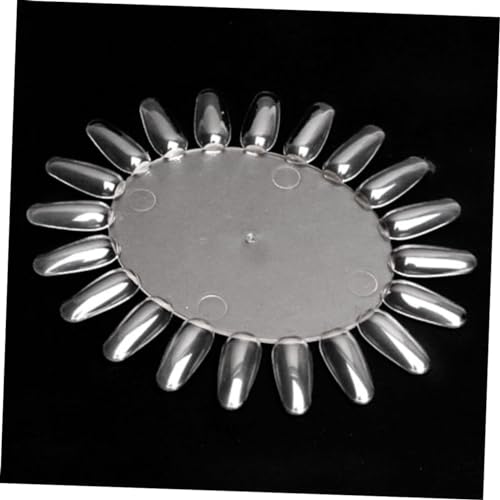POPETPOP 10 Piece Nail Polish Display Wheel Practice Set with Fake Nail Tips - Image 2