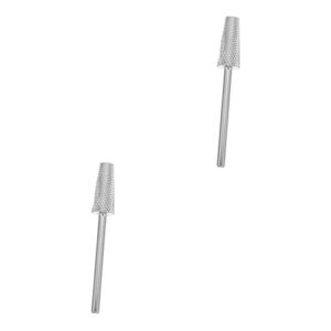 POPETPOP 2pcs Portable Nail Polisher Drill Bits for Gel Removal and Manicure, Medium Grit