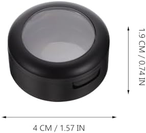 POPETPOP Empty Makeup Eyeshadow Box, 8pcs Single Color Eyeshadow Case Travel Eyeshadow Container for Eyeshadow Lipstick Cosmetics Women Girls (Matt black) - Image 4