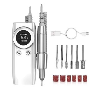 Portable Cordless Electric Nail Drill Machine 45000RPM for Acrylic Gel Nails Manicure Pedicure
