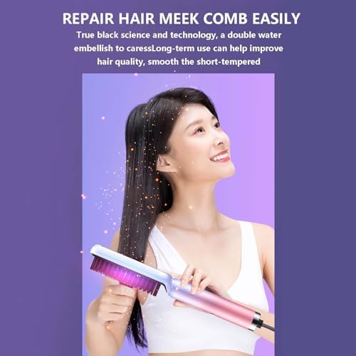 USB Rechargeable Portable Cordless Hair Straightener Brush Anti-Scald Compact Size - Image 6