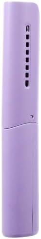 Portable Cordless Rechargeable Hair Straightener Brush and Comb for Women, Purple, 2-in-1 Styling Tool