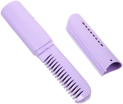 Portable Cordless Rechargeable Hair Straightener Brush and Comb for Women, Purple, 2-in-1 Styling Tool - Image 7
