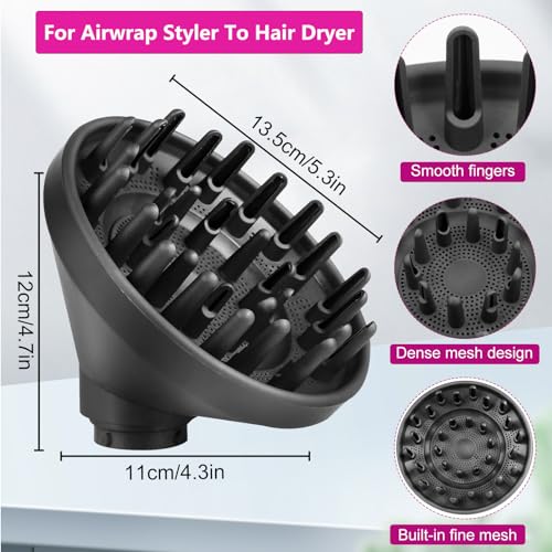 Portable Hair Diffuser Attachment for Dyson for Airwrap HS05 HS03 HS01, Hair Dryer Diffuser Nozzle Converting for Airwrap Styler To Hair Dryer - Image 5