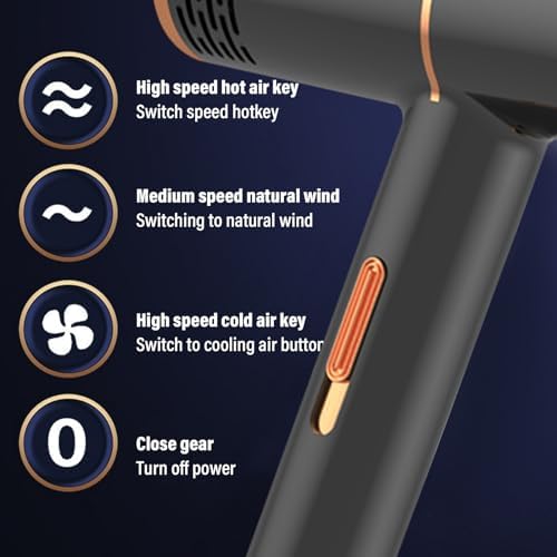 Ionic Travel Hair Dryer with Attachments and Fast Drying, Constant Temperature - Image 4