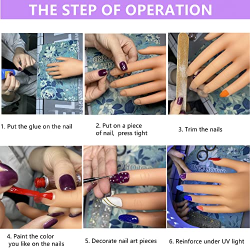 Practice Hand for Acrylic Nails, Professional Nail Practice Hand Fake Hand for Nail Practice Mannequin Hands for Nails Practice Nail Training Practice Hand for Acrylic Nail Kit(with Clamp Holder) - Image 8