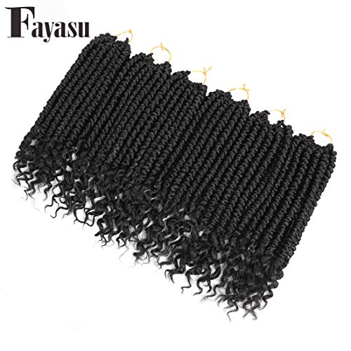 Pre Spring Twist Crochet Hair Senegalese Crochet Braids For Black Women Synthetic Passion Twist Braiding Hair Pre Looped Short 12inch Crochet Hair Curly #1B - Image 2