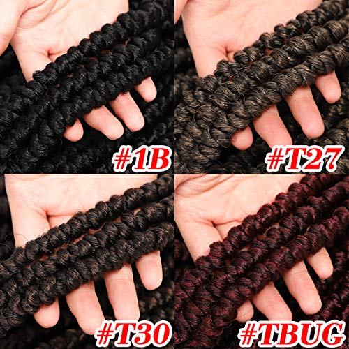 Pre Spring Twist Crochet Hair Senegalese Crochet Braids For Black Women Synthetic Passion Twist Braiding Hair Pre Looped Short 12inch Crochet Hair Curly #1B - Image 8