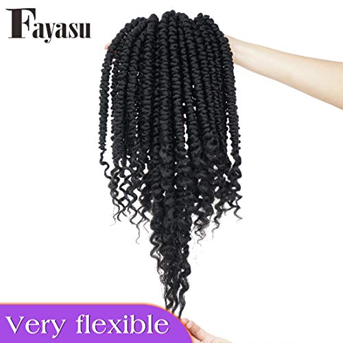 Pre Spring Twist Crochet Hair Senegalese Crochet Braids For Black Women Synthetic Passion Twist Braiding Hair Pre Looped Short 12inch Crochet Hair Curly #1B - Image 3