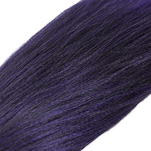 Pre-Stretched 20 Inch Yaki Straight Synthetic Braiding Hair Extensions 8 Packs #T1B/Purple - Image 4