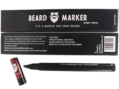 Ginger-Charm Waterproof Beard Filler Pen for Reddish-Brown Hair 50ml Capacity