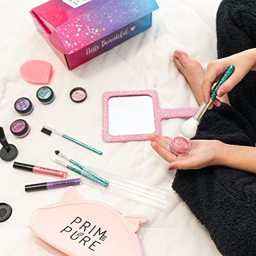 Prim and Pure Ultimate Mineral Kids Makeup Gift Set | Perfect for Play Dates & Birthday Parties | Kids Safe Eyeshadow Makeup – Mineral Blush | Organic & Natural Makeup Kit for Kids| Made in USA - Image 4