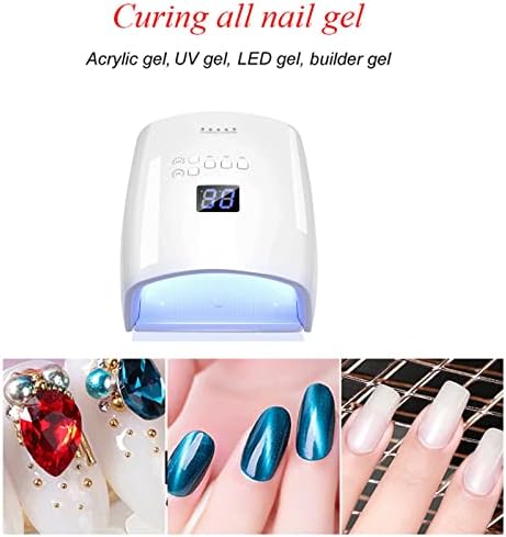 Professional Cordless UV LED Nail Lamp, 48W Gel UV Light Nail Dryer with 4 Timer Setting Sensor for Gel Nails Polish Manicure Professional Salon Curing Lamp - Image 5