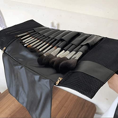 Professional Makeup Apron, 24 Pcs Professional Premium Synthetic Bionic Fiber Foundation Powder Concealers Eye Shadows Makeup Brushes Set The brush feels comfortable - Image 5