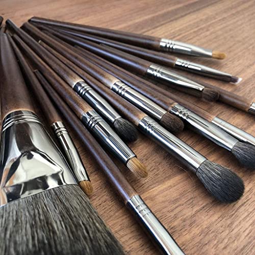 Professional Makeup Apron, 24 Pcs Professional Premium Synthetic Bionic Fiber Foundation Powder Concealers Eye Shadows Makeup Brushes Set The brush feels comfortable - Image 4