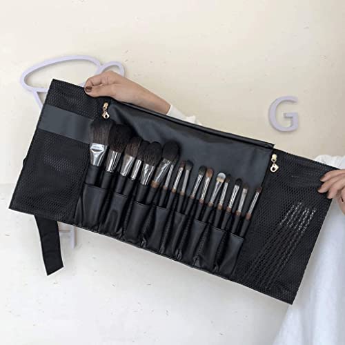 Professional Makeup Apron, 24 Pcs Professional Premium Synthetic Bionic Fiber Foundation Powder Concealers Eye Shadows Makeup Brushes Set The brush feels comfortable - Image 2