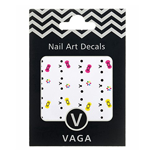 Professional Nail Art Salon Quality Card of 20pcs Stickers / Decals Decorations With Lady Bears Faces Designs / Patterns In Mixed Colors By VAGA - Image 3