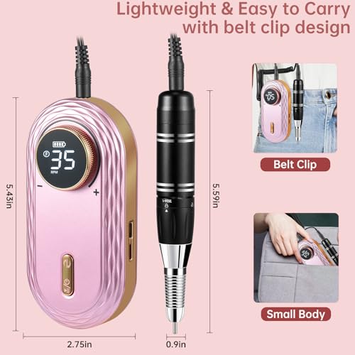 Rechargeable 35000RPM Professional Nail Drill Machine with LCD Display and 11 Bits - Image 7