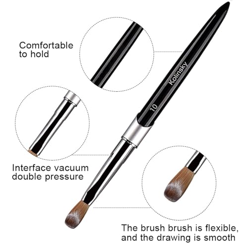 Professional Nail Pen Art Brush with Metal Handle Soft Faux Mink Bristles Multifunctional Uv Gel Carving for Acrylic Liquid Powder Painting Manicure 8 - Image 4