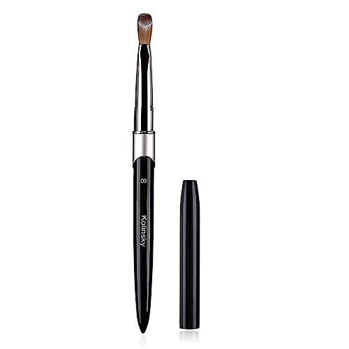 Professional Nail Pen Art Brush with Metal Handle Soft Faux Mink Bristles Multifunctional Uv Gel Carving for Acrylic Liquid Powder Painting Manicure 8