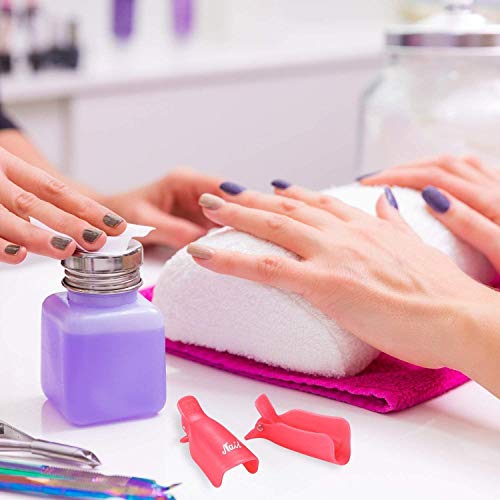 Professional Nail Polish Remover Tools Kit Set/10 Pcs Nail Polish Remover Clips/800 Pieces Nail Polish Remover Cotton Pads/1 Pc 100/180 Nail File/1 Pc Spoon Steel Nail Cleaner Tool - Image 7