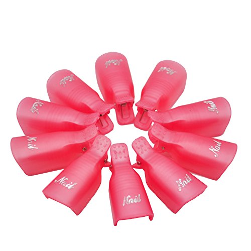 Professional Nail Polish Remover Tools Kit Set/10 Pcs Nail Polish Remover Clips/800 Pieces Nail Polish Remover Cotton Pads/1 Pc 100/180 Nail File/1 Pc Spoon Steel Nail Cleaner Tool - Image 3