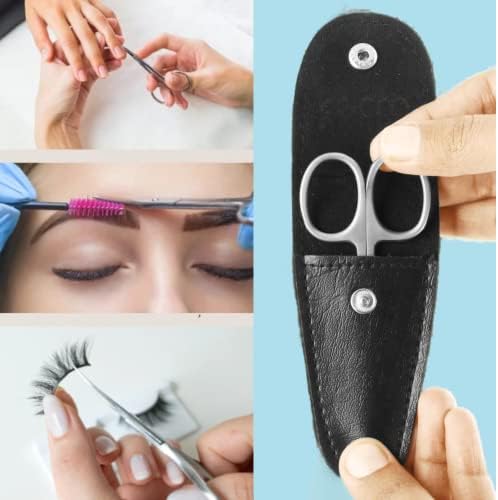 Professional Nail Scissors, Stainless Steel Manicure Scissors, Sharp Cuticle Scissors, Multi-Purpose Curved Small Scissors Beauty for Manicure, Eyelashes, Eyebrow, Toenail for Women and Men - Image 7