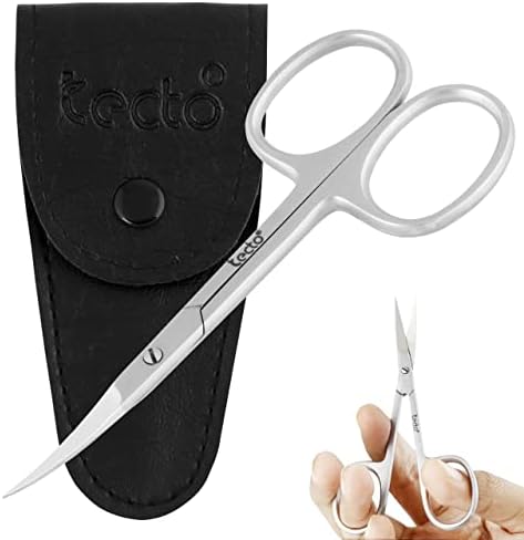 Professional Nail Scissors, Stainless Steel Manicure Scissors, Sharp Cuticle Scissors, Multi-Purpose Curved Small Scissors Beauty for Manicure, Eyelashes, Eyebrow, Toenail for Women and Men