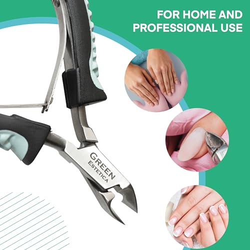 Professional Stainless Steel Cuticle Trimmer with Non-Slip Grip Handle for Nail Care - Image 3
