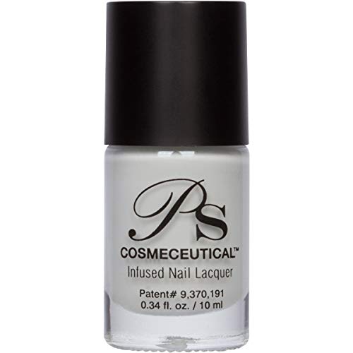PS Polish All Natural Nail Polish, Safe Non-Toxic Professional Grade Vegan Nail Polish Lacquer, Best No Chip Polish for Thin, Cracked, Peeling Nails (Just White)
