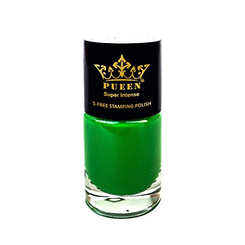 PUEEN Super Intense Nail Polish For Nail Stamping Big 5-FREE Formula Nail Color Lacquer (815 - Amazon Moss)-BH000571