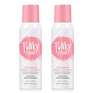 Punky Pastel Temporary Hair Color Spray, Pale Pink, 3.5 oz, 2-Pack