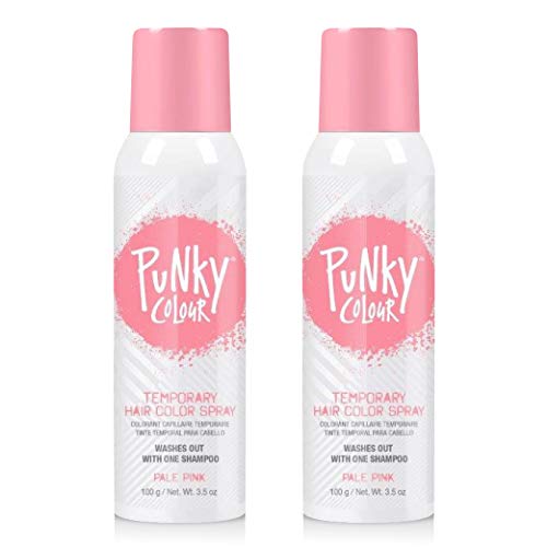 Punky Pastel Temporary Hair Color Spray, Pale Pink, 3.5 oz, 2-Pack