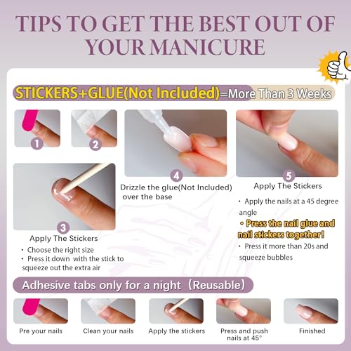 24PCS Medium Almond Purple Red Chrome Press On Nails with Gold Metallic Stiletto Accents - Image 9