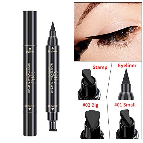 QIC Winged Eyeliner Stamp Waterproof Long Lasting Liquid Eye Pen Makeup Tool Kit (#2 Big Stamp) - Image 6