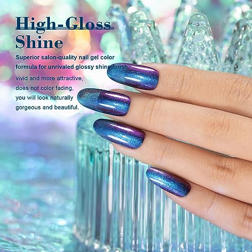 RARJSM 15ml Dark Blue Purple Chameleon Gel Nail Polish for Stunning Manicures - Image 3